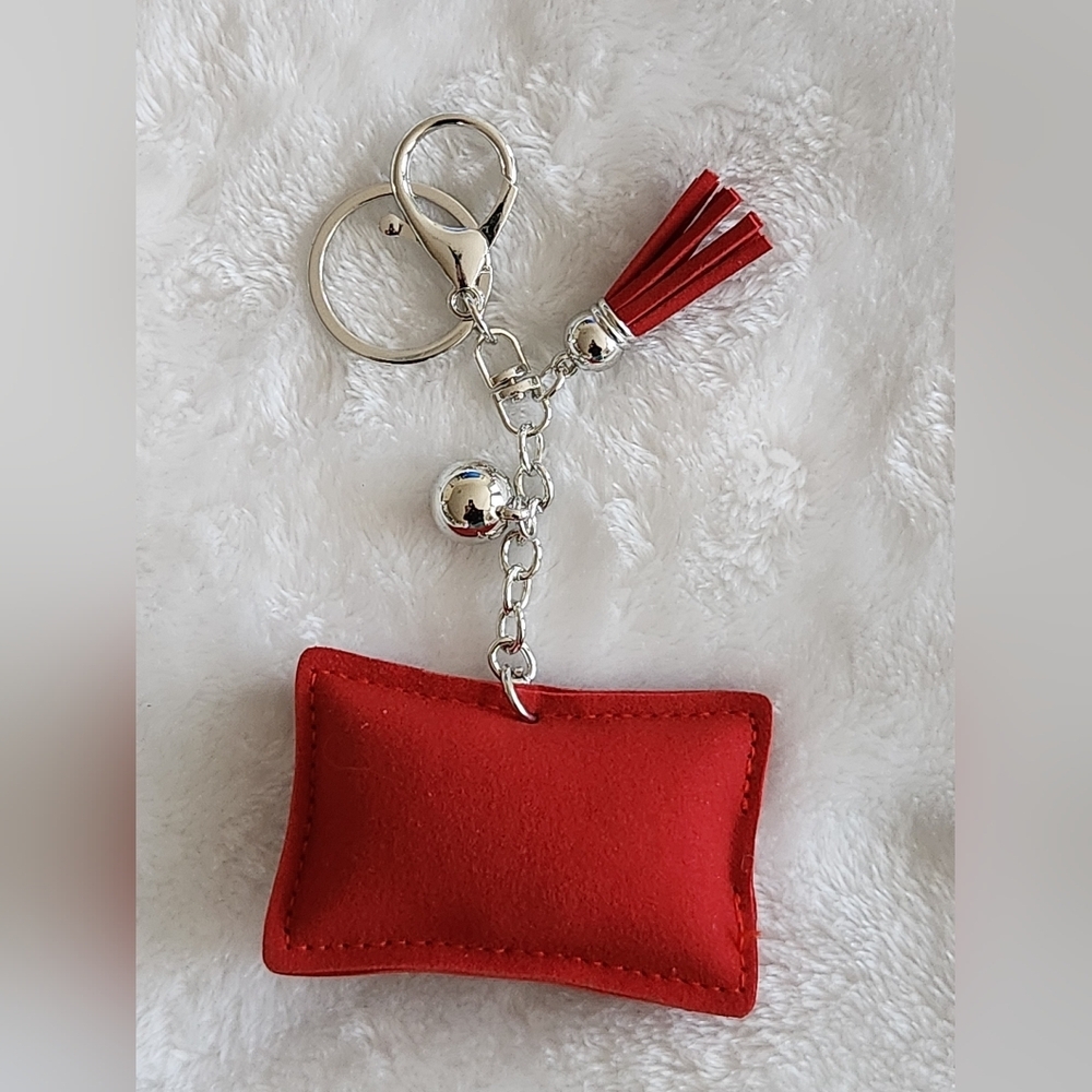 Washington Commanders Red and Gold Keychain with Tassel Footvall Bag Charm - Picture 3 of 3